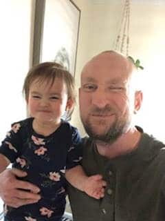 Author and his daughter