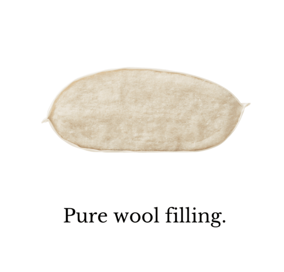 Pure wool filling