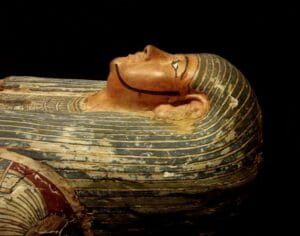 Ancient Egyptian mummy's sarcophagus