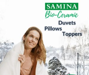 SAMINA Bio-ceramic duvets pillows toppers incorporate the power of far infrared radiation