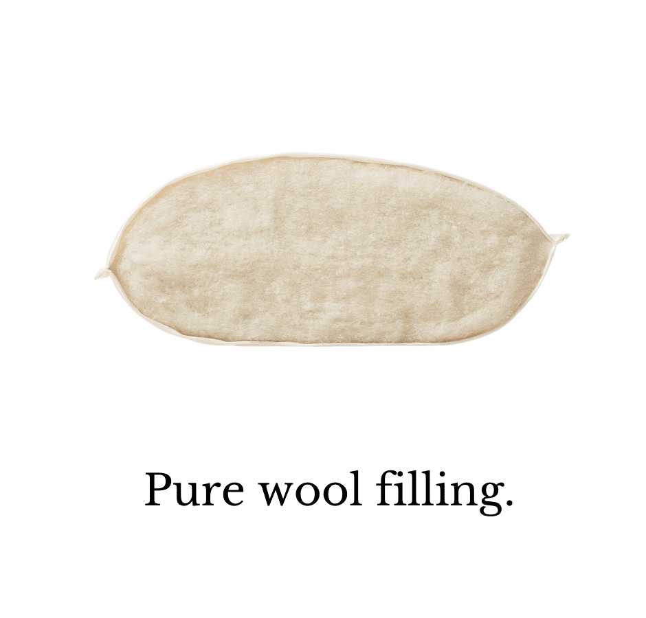 Pure wool filling