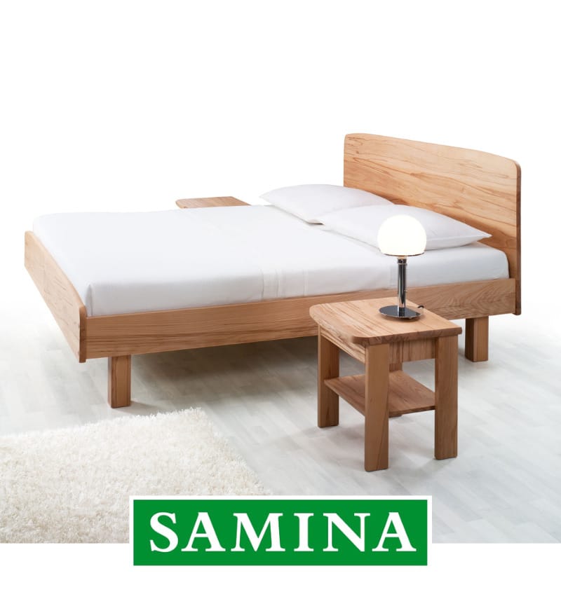SAMINA system in a Sara Soft bed frame by Luxlet with matching night stand