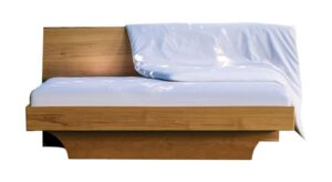 Bio-Ceramic Organic Cotton bedding on a SAMINA bed.