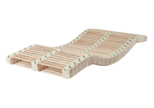 SAMINA patented a two-sided wooden bed slat design.