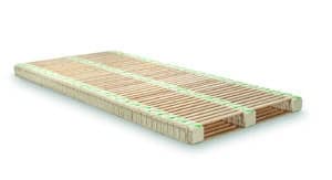 SAMINA slats - a double layer of wooden bed slats for optimal support.