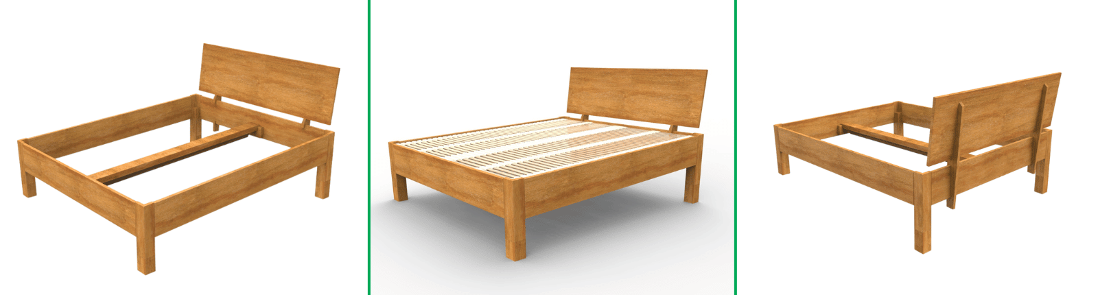 Pummer Inclined Bed Frame in different views