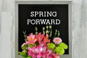 bulletin-board-with-spring-forward