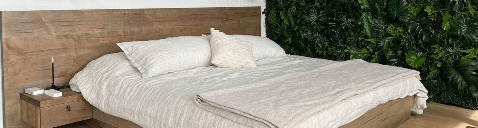 SAMINA custom bed frame with living green wall