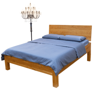 metal-free bed frame - inclined - solid wood