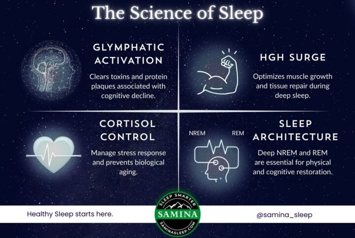 science of sleep grid with benefits of sleep